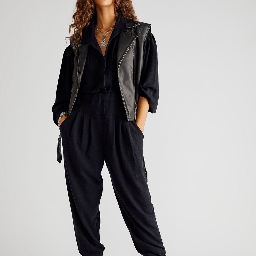 Free People - Faye One Piece - Black Jumpsuit